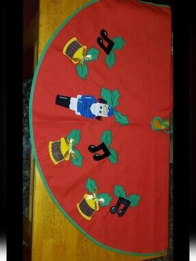 Vintage Mullins Square Christmas Tree SkirtMade In USA